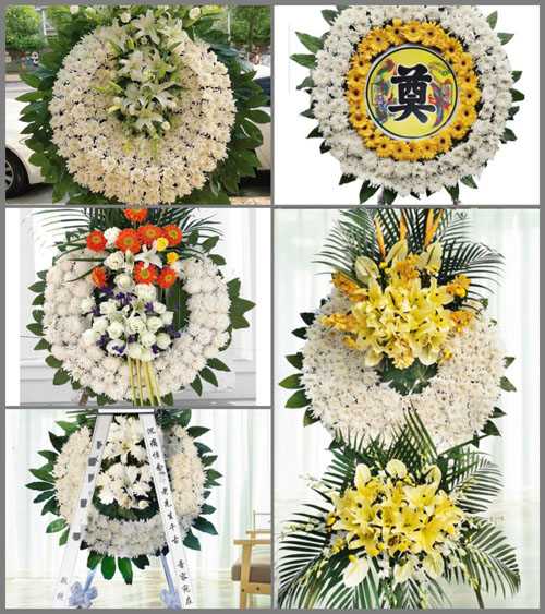 山东青岛莱西市望城街道东谭格庄村花圈速递